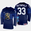 finland hockey nikolas matinpalo 2023 iihf world championship men away jersey navy