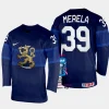 finland hockey waltteri merela 2023 iihf world championship men away jersey navy