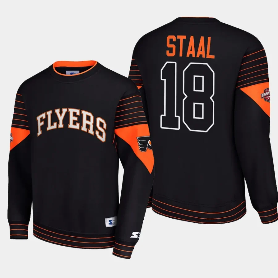 flyers marc staal black faceoff starter pullover sweatshirt