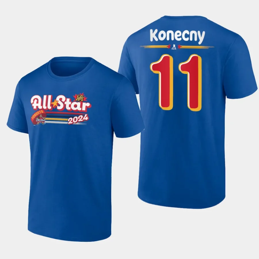 flyers travis konecny royal 2024 nhl all star name number t shirt