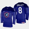 france hockey hugo gallet 2022 iihf world championship away jersey navy