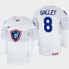 france hockey hugo gallet 2022 iihf world championship home jersey white