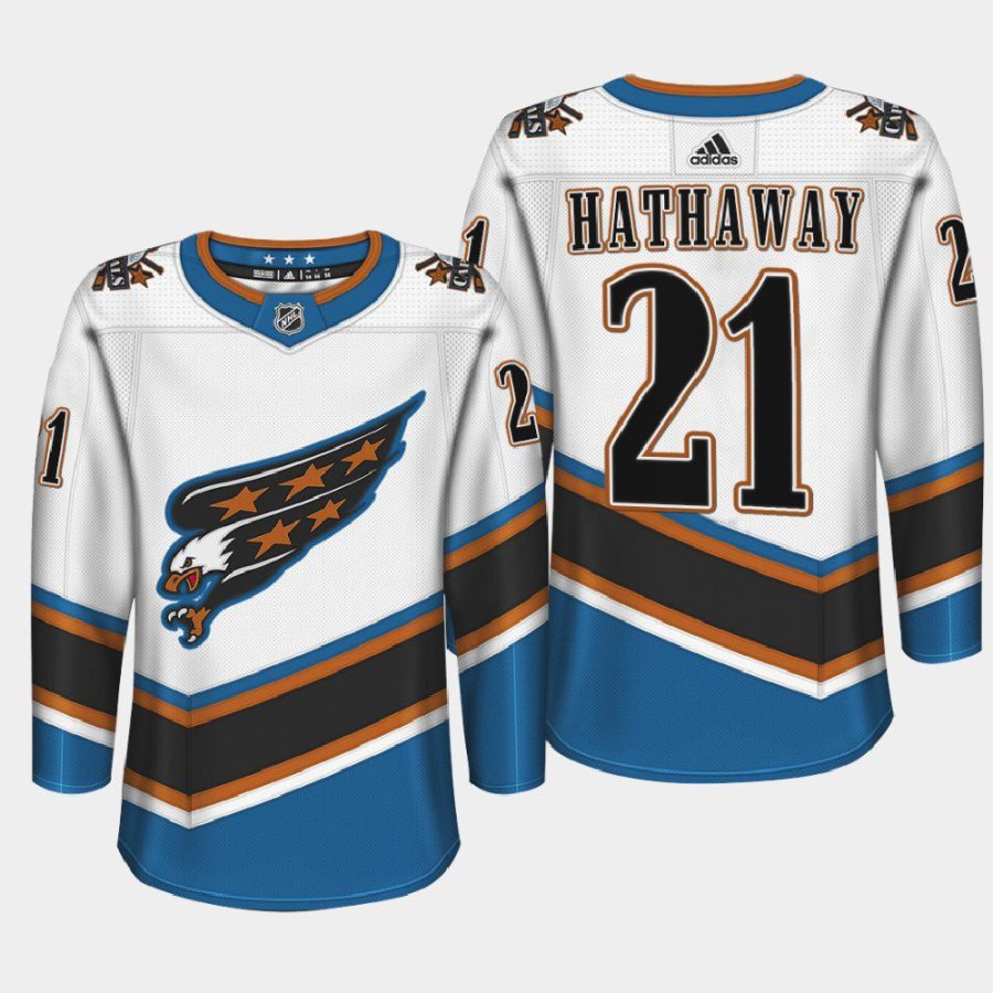 garnet hathaway capitals white screaming eagle throwback jersey