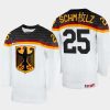 germany hockey daniel schmolz 2022 iihf world championship home jersey white