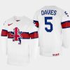 great britain hockey ben davies 2022 iihf world championship home jersey white