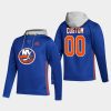 islanders custom blue skate lace up hoodie