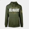 islanders men olive podium fleece pullover hoodie