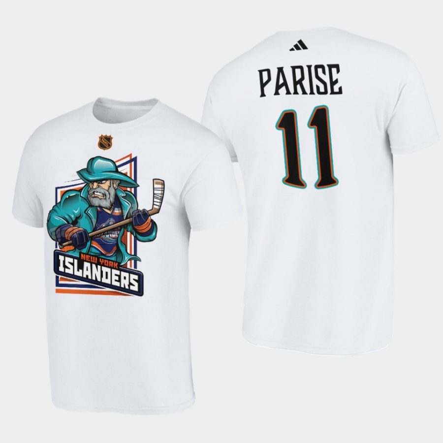 islanders zach parise white cartoon reverse retro 2.0 t shirt