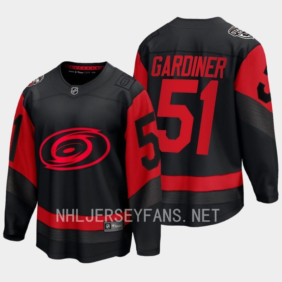 jake gardiner hurricanes black 2023 nhl stadium series breakaway player jersey