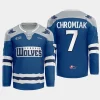 jakub chromiak sudbury wolves blue futuristic alternate ohl replica jersey