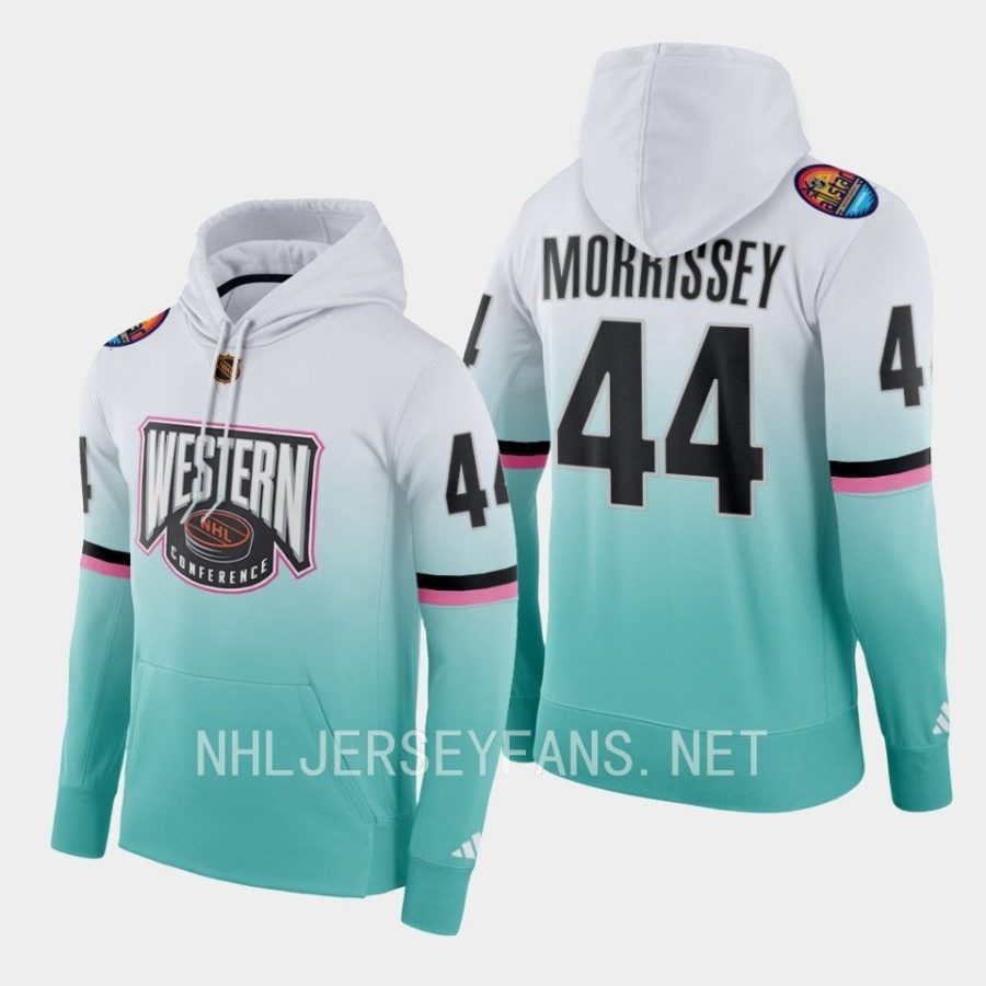 jets josh morrissey white 2023 nhl all star color crash hoodie