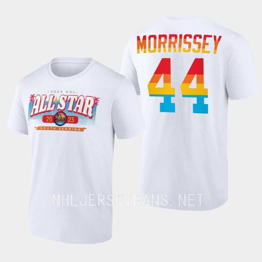 jets josh morrissey white good vibes 2023 nhl all star t shirt