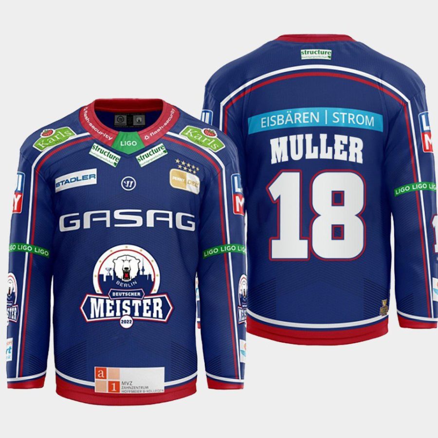 jonas muller eisbaren berlin blue 2022home hockey jersey