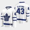 kyle clifford maple leafs white away jersey