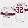 latvia hockey arturs kulda 2022 iihf world championship home jersey white