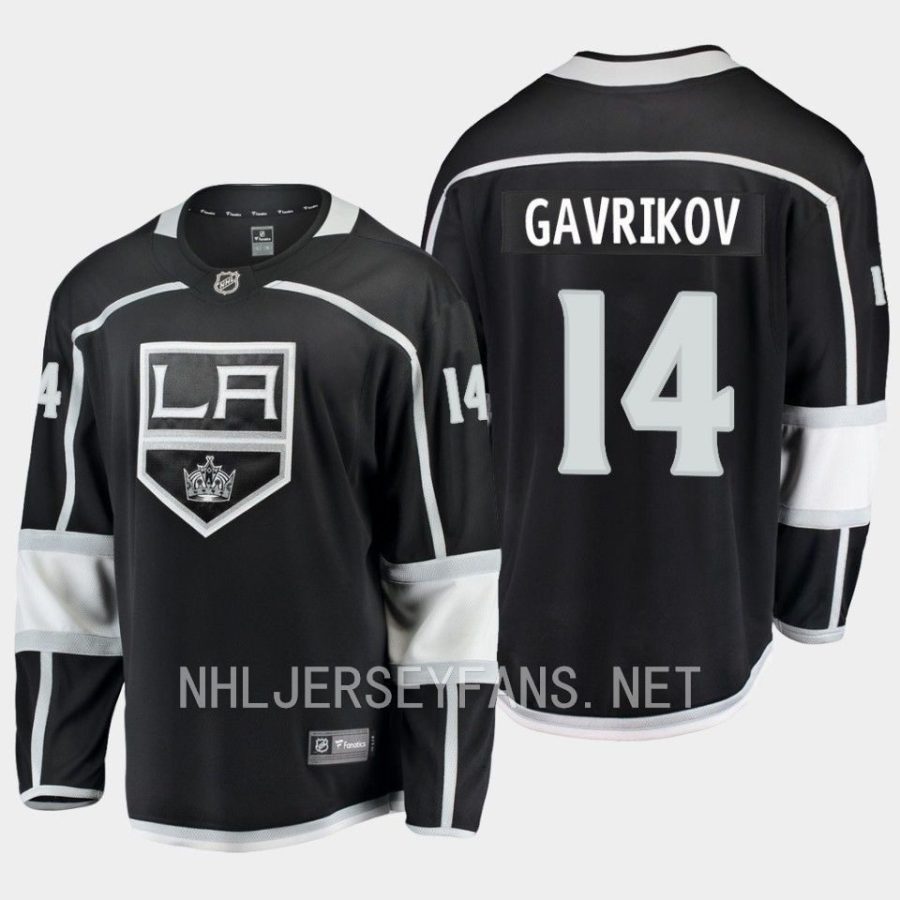 los angeles kings vladislav gavrikov home breakaway player jersey black