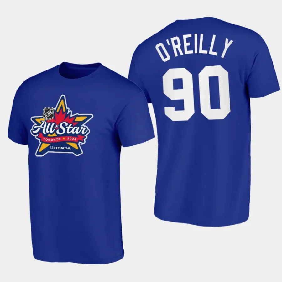 maple leafs ryan oreilly royal official logo 2024 nhl all star game t shirt