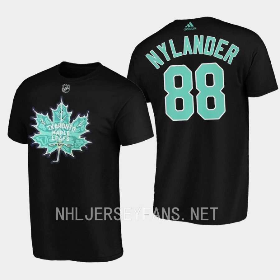 maple leafs william nylander black indigenous celebration game t shirt