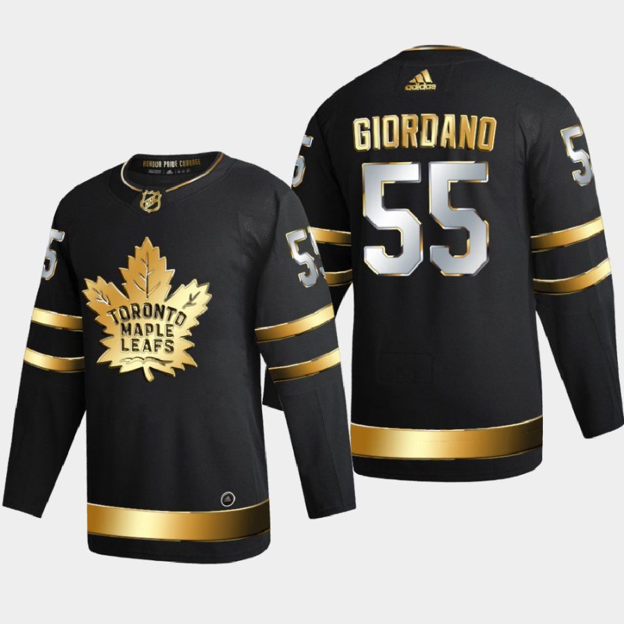 mark giordano maple leafs black golden edition authentic jersey