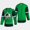 men avalanche 2023 st. patricks day primegreen authentic jersey green