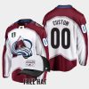 men avalanche custom away 2022 central division champions white jersey