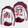 men avalanche gabriel landeskog 2022 stars stripes flag 4th of july white jersey