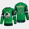 men avalanche nathan mackinnon 2023 st. patricks day primegreen authentic jersey green