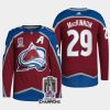 men avalanche nathan mackinnon men authentic pro 2022 stanley cup champions burgundy jersey