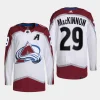 men avalanche nathan mackinnon primegreen away authentic pro white jersey