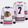 men blackhawks chris chelios authentic pro reverse retro black jersey