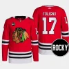 men blackhawks nick foligno 2023 24 rocky patch authentic home primegreen red jersey