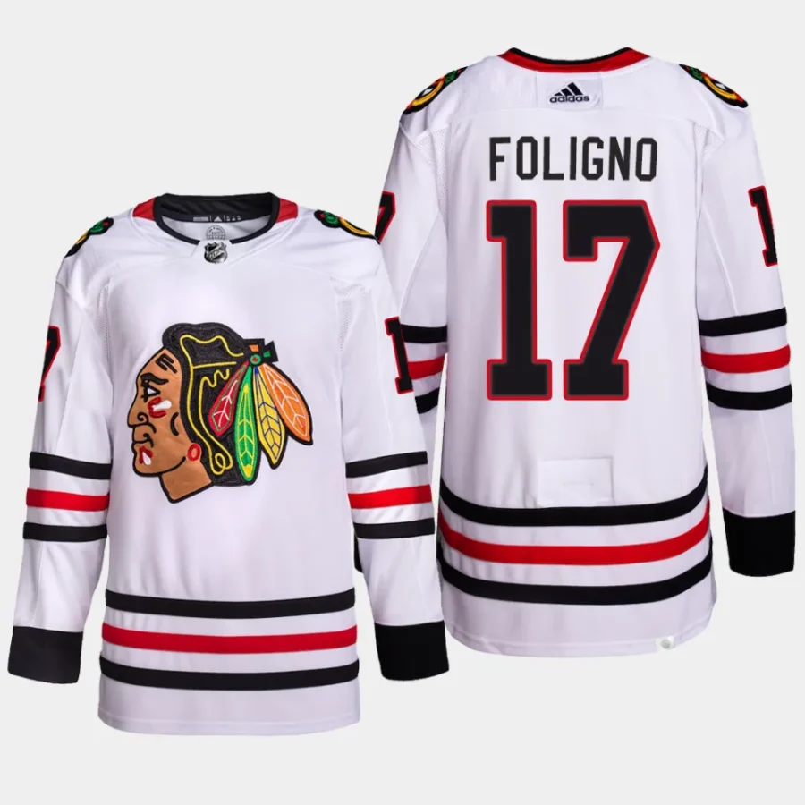 men blackhawks nick foligno primegreen away authentic pro white jersey