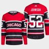 men blackhawks reese johnson 2022 authentic primegreen reverse retro 2.0 red jersey