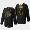 men blackhawks seth jones warm up foundation night 2022 black jersey