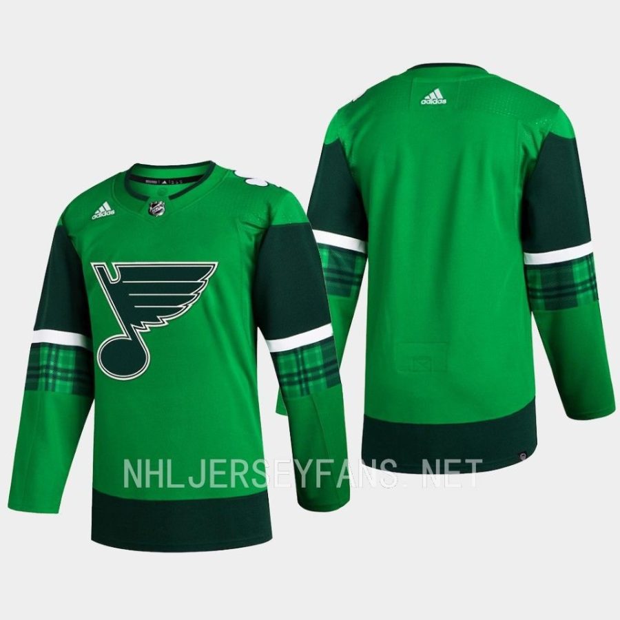 men blues 2023 st. patricks day primegreen authentic jersey green