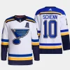 men blues brayden schenn primegreen away authentic pro white jersey