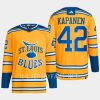 men blues kasperi kapanen 2022 authentic pro reverse retro 2.0 yellow jersey