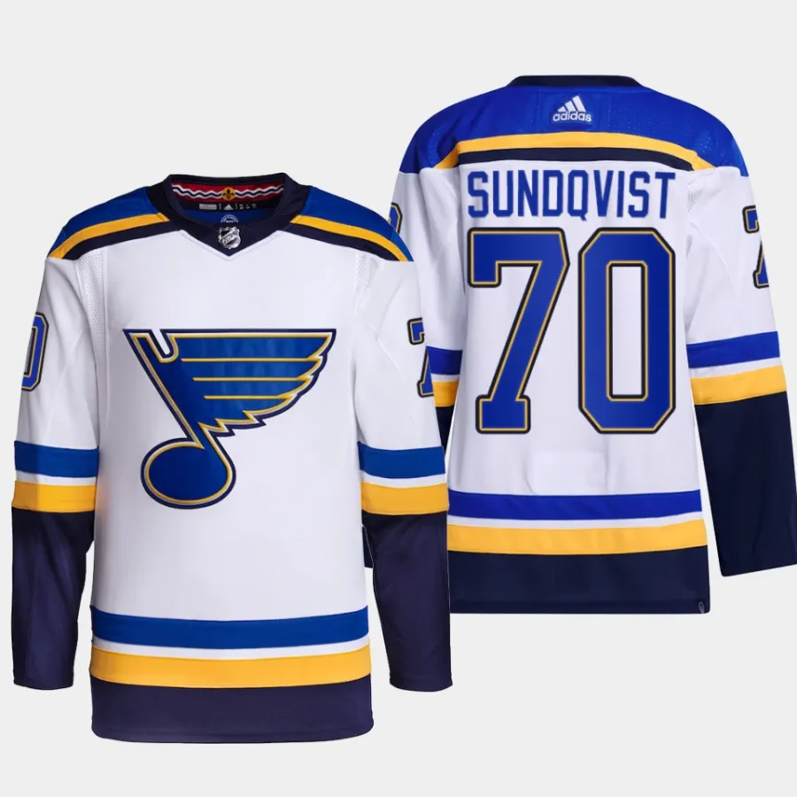 men blues oskar sundqvist primegreen away authentic pro white jersey