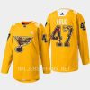 men blues torey krug 2023 warmup black history night yellow jersey