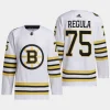 men bruins alec regula 2023 24 primegreen 100th anniversary authentic player white jersey