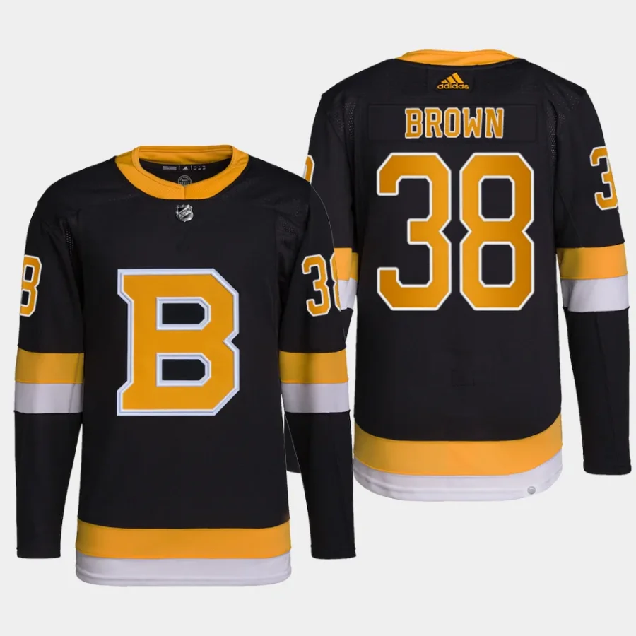 men bruins patrick brown authentic pro alternate primegreen black jersey