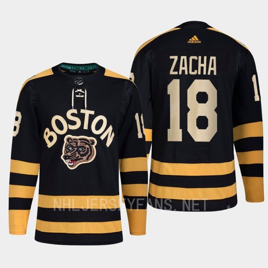 men bruins pavel zacha primegreen 2023 winter classic black jersey