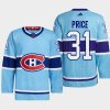 men canadiens carey price 2022 authentic primegreen reverse retro 2.0 blue jersey