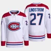 men canadiens gustav lindstrom primegreen away authentic pro white jersey