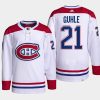 men canadiens kaiden guhle away primegreen white jersey