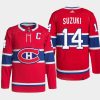 men canadiens nick suzuki authentic primegreen 2023 captain patch red jersey