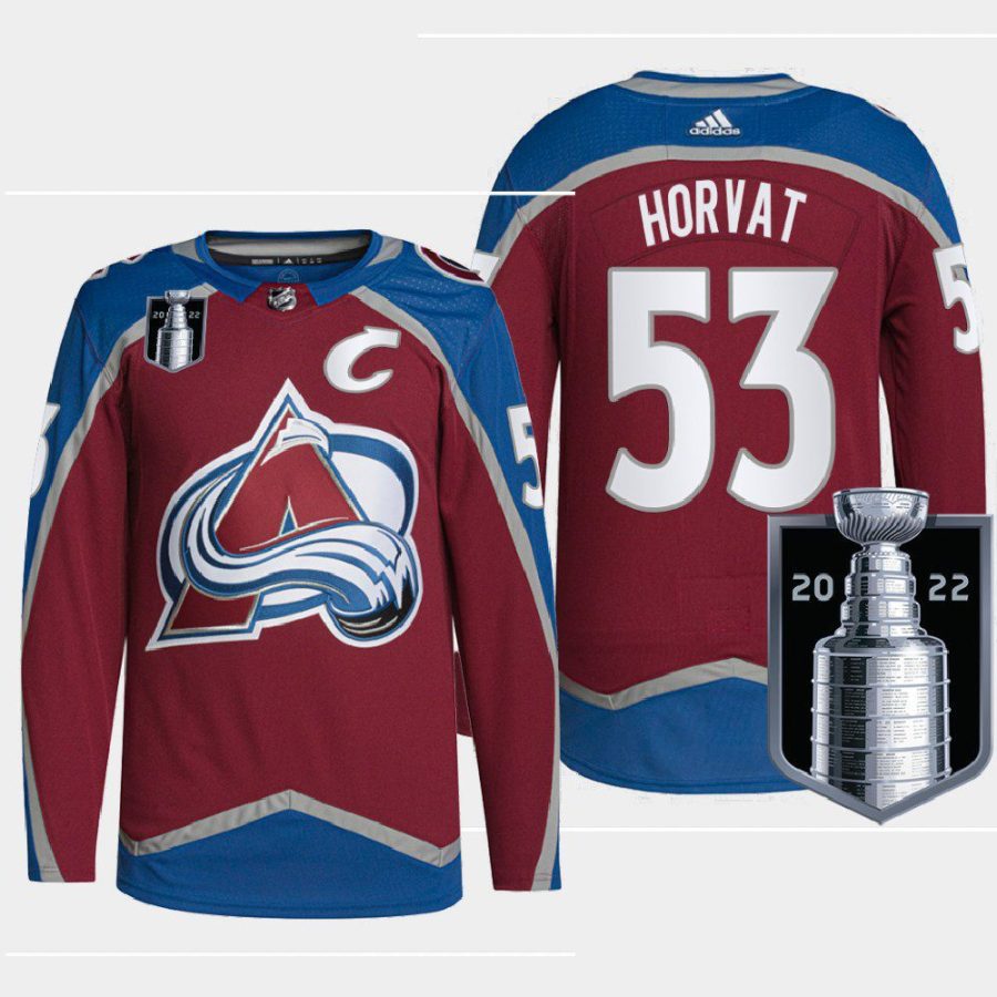 men canucks bo horvat authentic pro 2022 stanley cup playoffs burgundy jersey