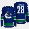 men canucks elias lindholm authentic primegreen home blue jersey