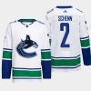 men canucks luke schenn 2022 primegreen authentic pro away white jersey