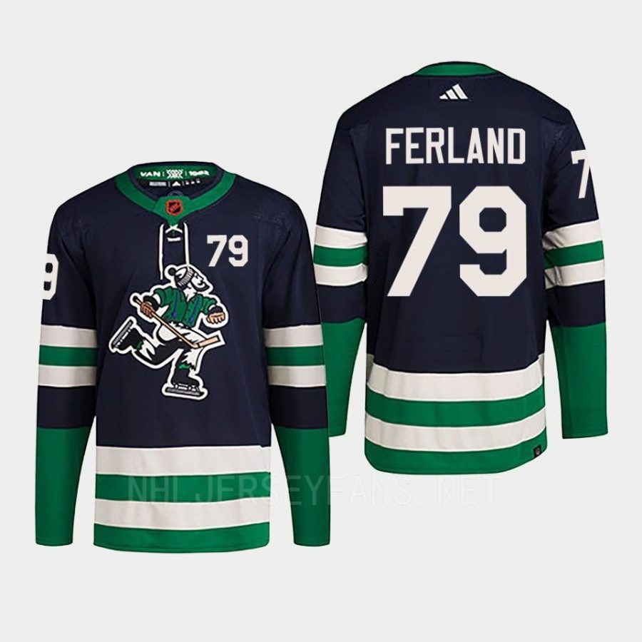 men canucks micheal ferland 2022 authentic primegreen reverse retro 2.0 navy jersey